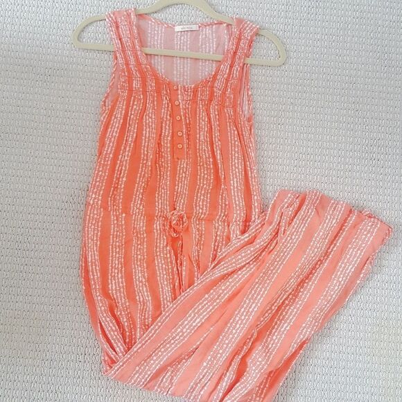 Ella Moss Coral White Maxi Dress